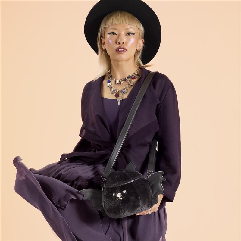 Loungefly Plush Bat Figural Crossbody Bag - Image 2