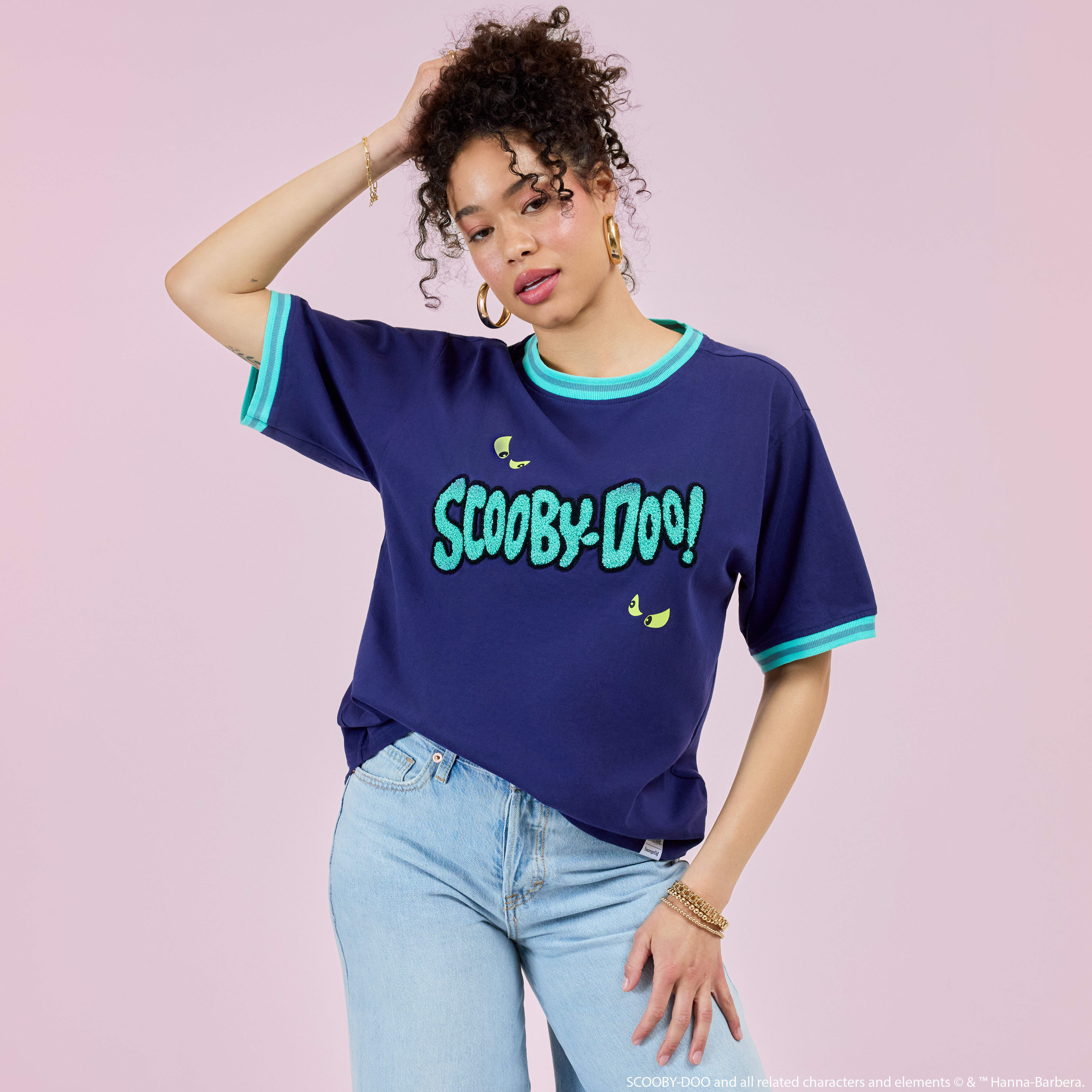 Scooby-Doo & Shaggy Glow Unisex Ringer Tee - Image 3