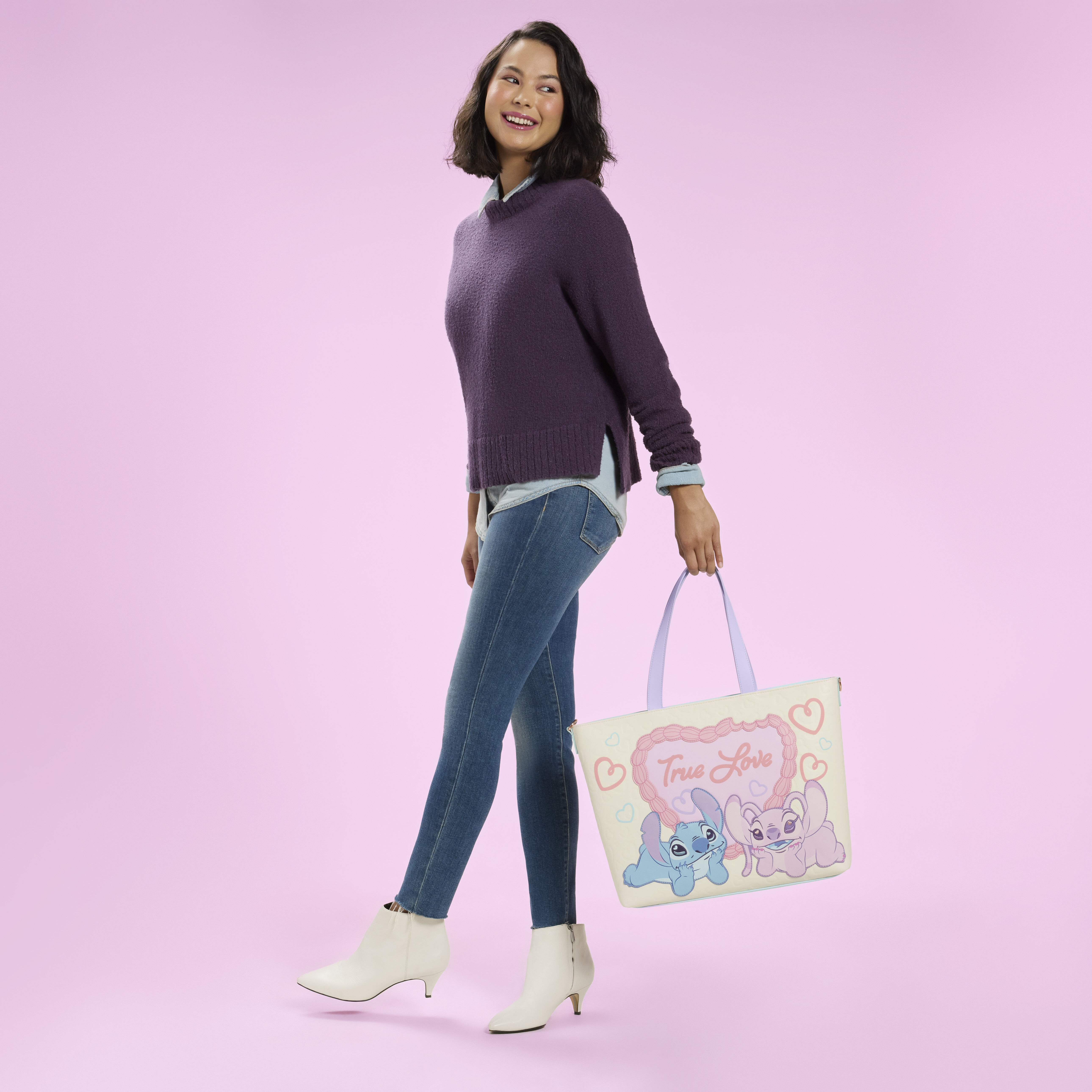Stitch & Angel True Love Tote Crossbody Bag - Image 3