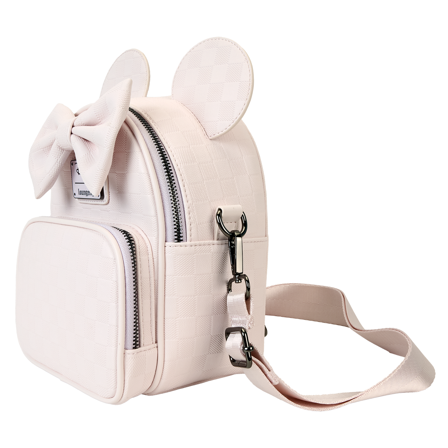Minnie Mouse Checkered Texture Convertible Mini Backpack & Crossbody Bag - Image 3