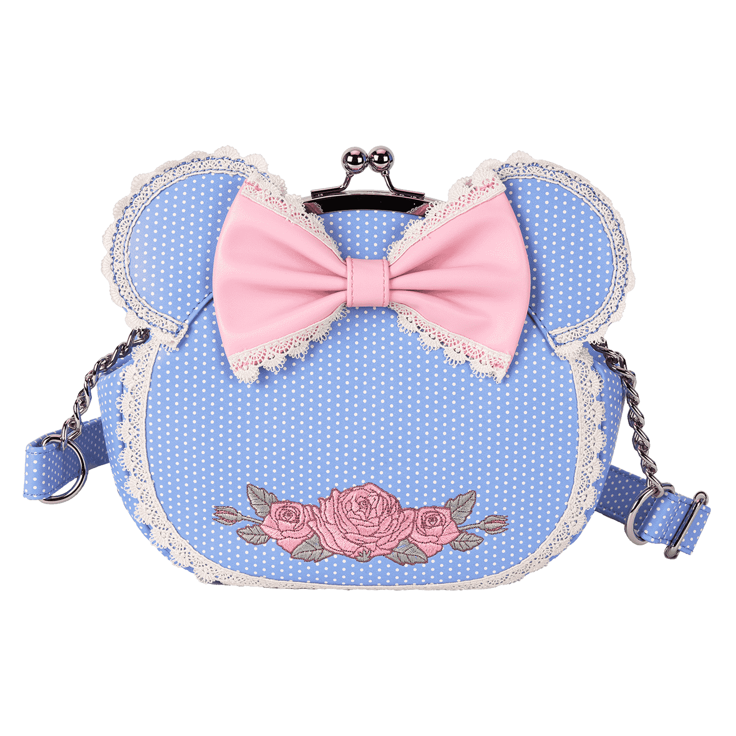 Minnie Mouse Floral and Lace Kisslock Crossbody Bag - Image 3