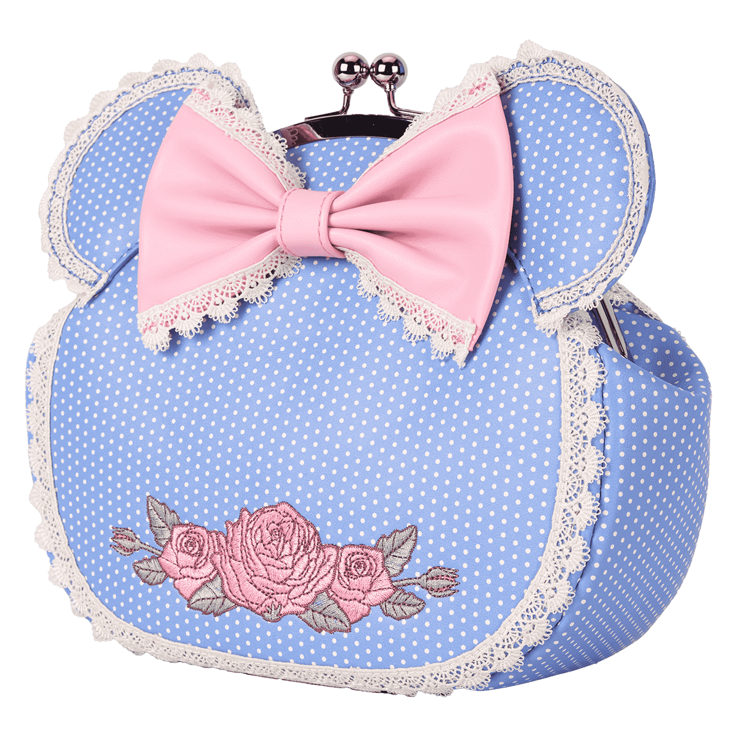 Minnie Mouse Floral and Lace Kisslock Crossbody Bag - Image 4
