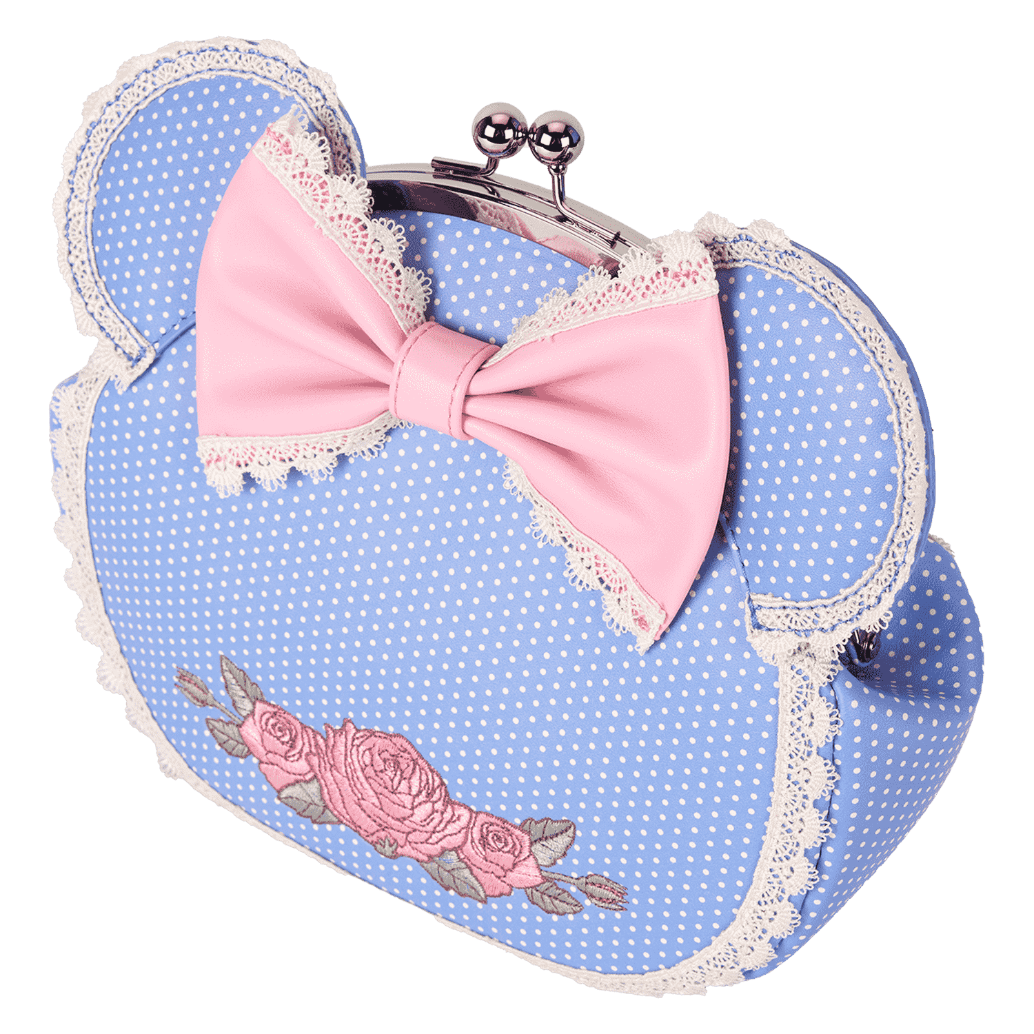 Minnie Mouse Floral and Lace Kisslock Crossbody Bag - Image 5